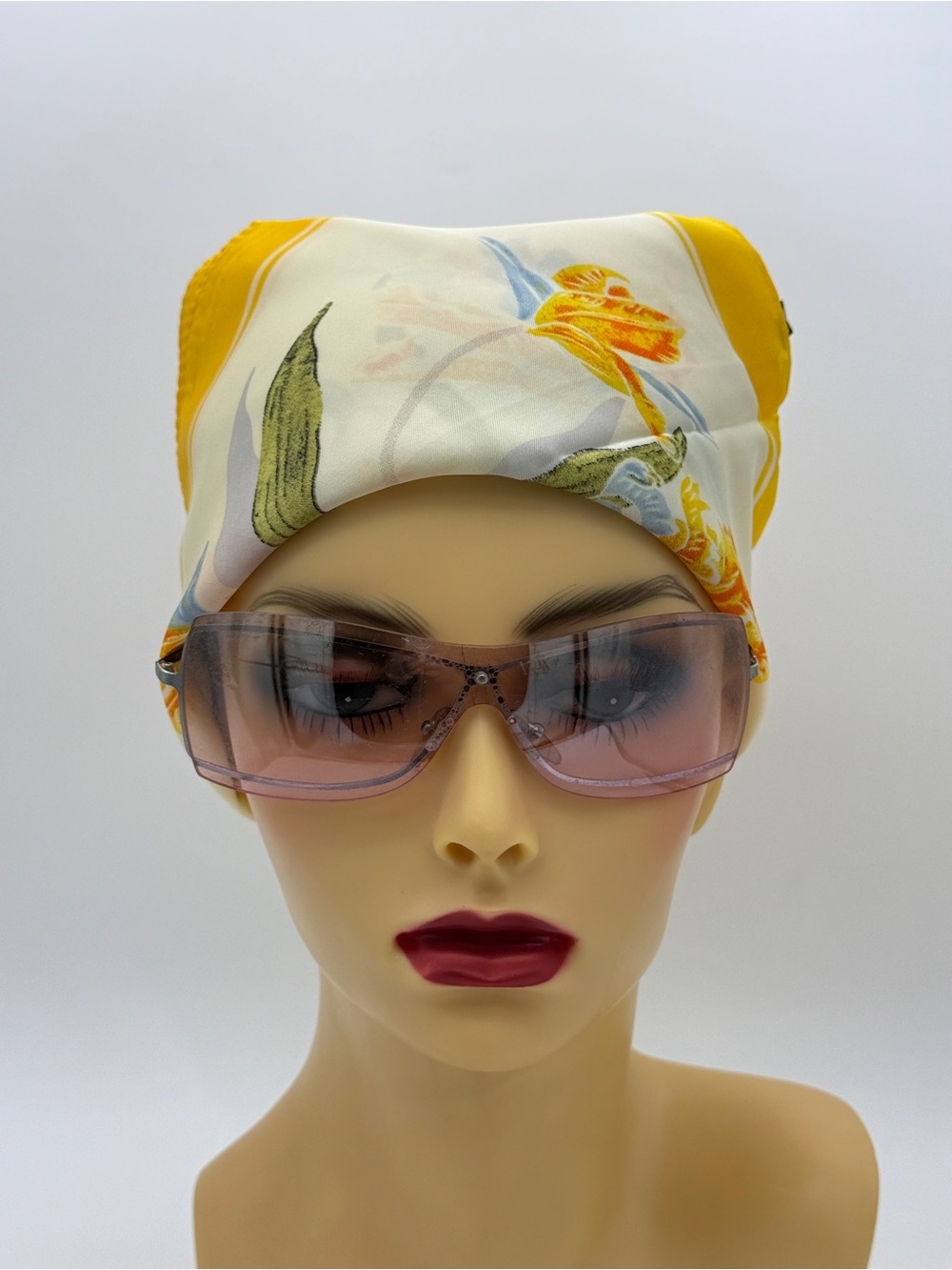 Saiusloa Womens Square Neck Scarf Silky Floral Head Scarf Hair Bandanna Fashion